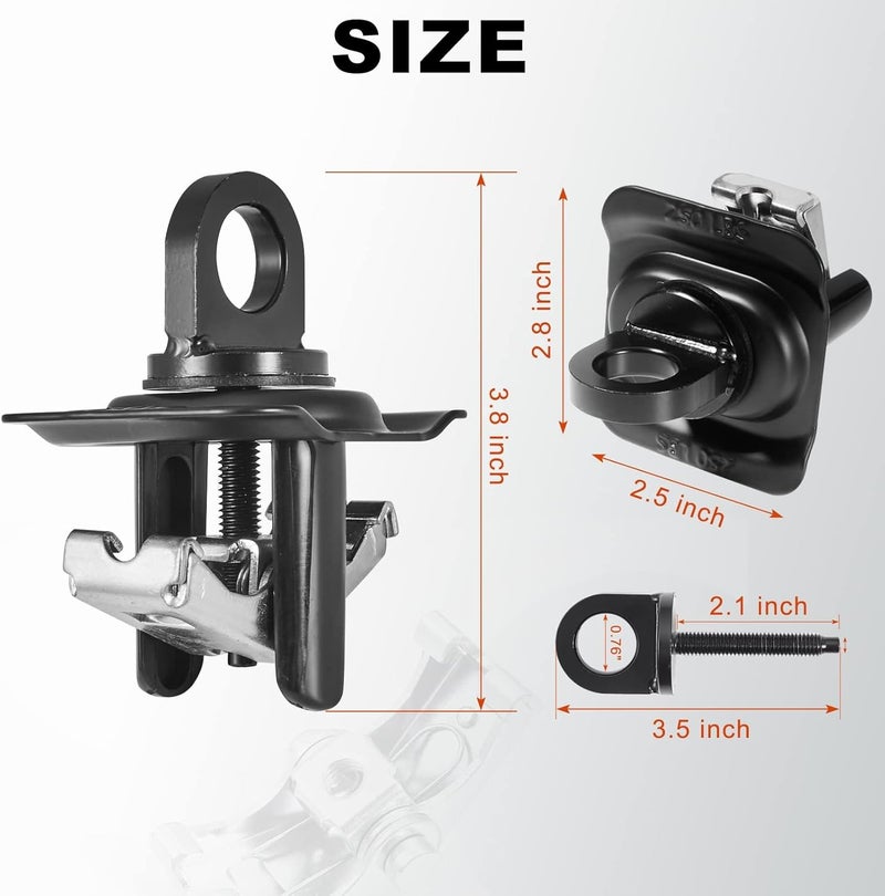AUTOBABA Truck Bed Tie Down Anchors Compatible with 2014-2025 Chevy Silverado GMC Sierra 2015-2025 Chevy Colorado GMC Canyon Truck Bed Tie Downs - 4PCS Replacement Accessories 23146899 - Image 5